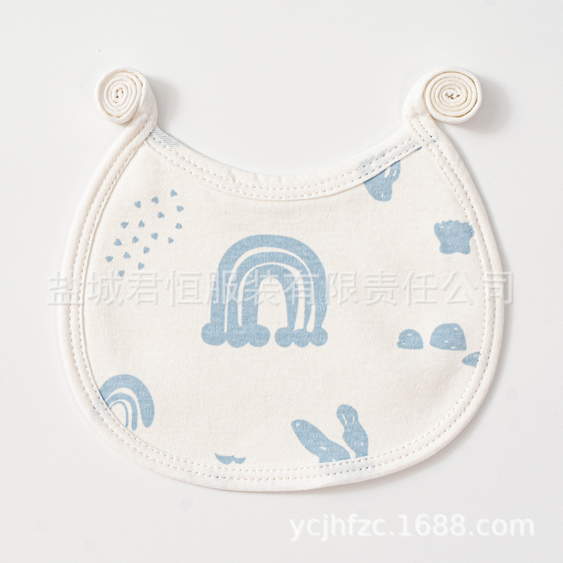 Bebé con cordones a prueba de agua babero recién nacido suministros bebé con cordones bebé babero de algodón