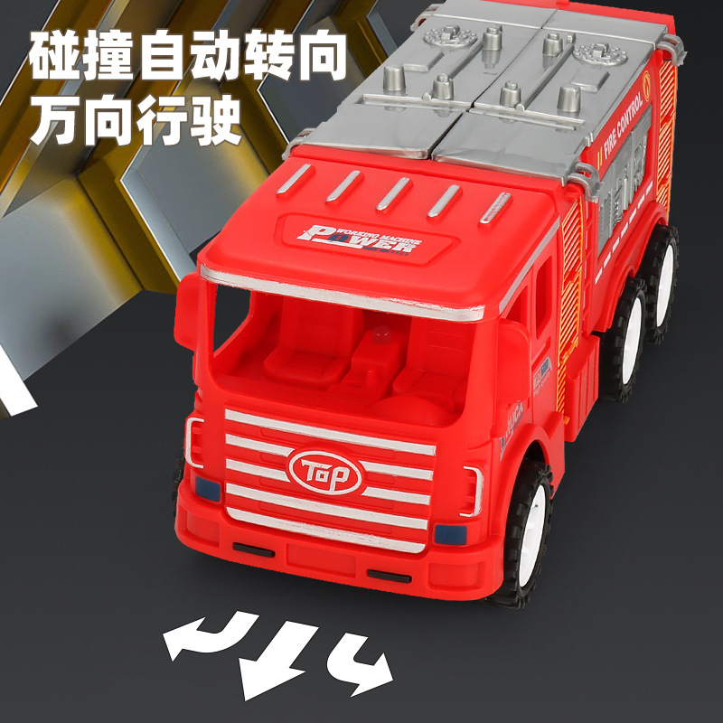 Nuevo modelo de simulación de camión de bomberos eléctrico universal caminando luz de música para niños y niñas juguetes para niños
