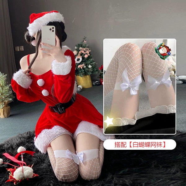 Birthday 72+ white butterfly fishnet stockings