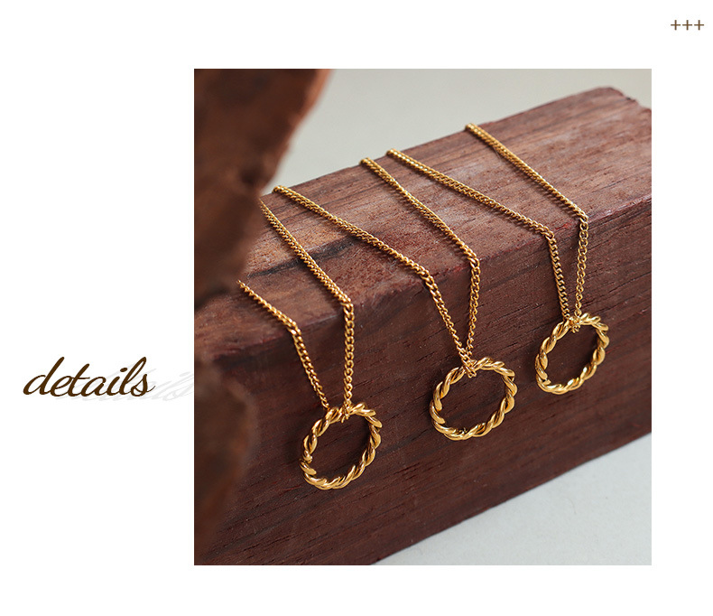 Fashion Twist Titanium Steel Plating Earrings Necklace