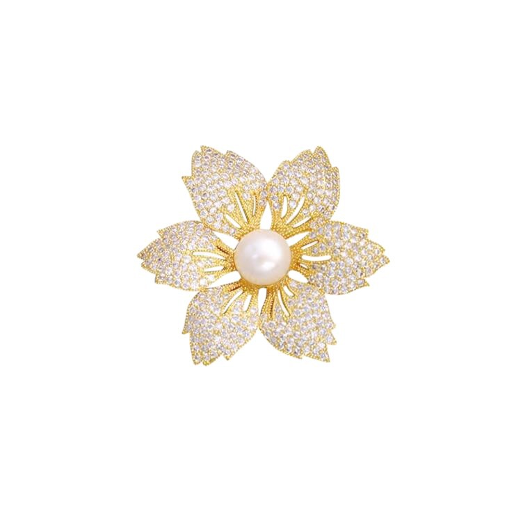 European And American Style Sparkling Diamond Flower Brooch, High-end Exquisite Anti-slip Pin For Women, Used To Secure_voghion.com