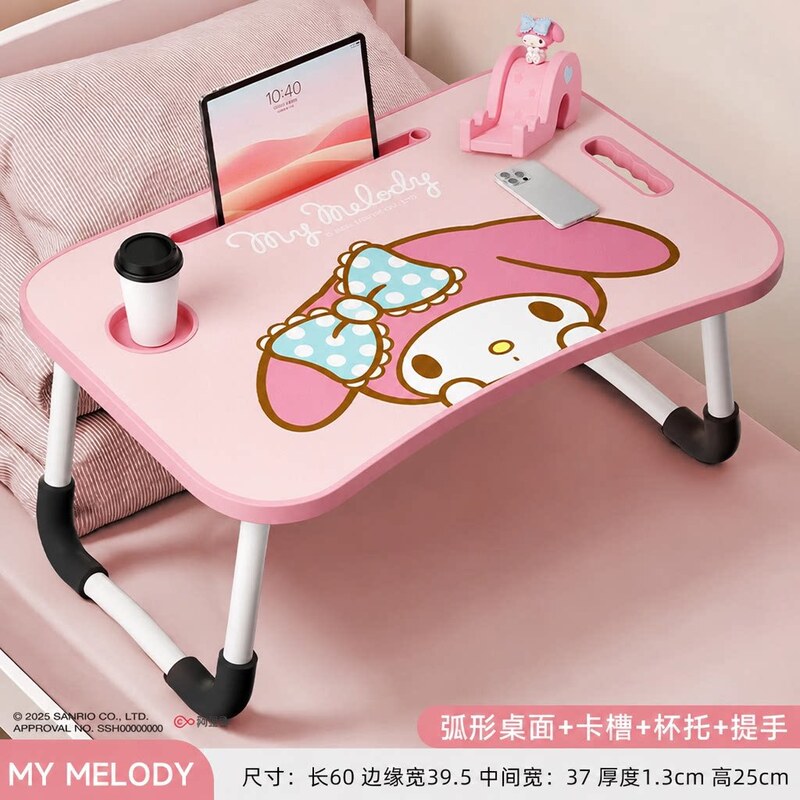 Sanrio small bed table, study table, foldable laptop table, home use M bedroom bay window desk