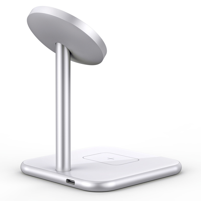 新しい磁気ツーインワンワイヤレス充電器 MFI 垂直金属スタンド 15W ワイヤレス充電器 Qi2 Apple 16 に適しています|undefined