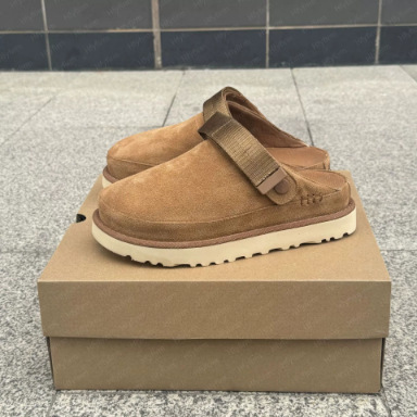In-Stock Ujia Venus Thick-Soled Closed-Toe Birkenstock-Style Half-Slip Women's Genuine Leather Breathable Height-Increasing Outdoor Summer Couple Shoes Cross-Border