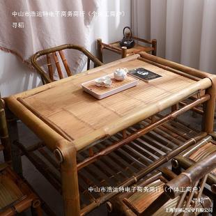 Bamboo Table Combination suit Outdoor Courtyard Table Coffee Table Bamboo Table Cooking Tea by Stove Household Restaurant Barbecue Table Furniture