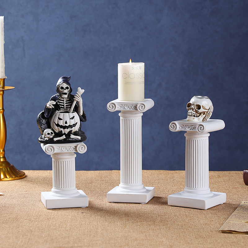 European style Roman column ornaments desktop decorations resin crafts display stand base photo props creative candlestick
