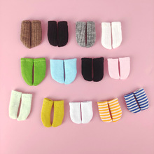 棉花娃娃的袜子小型ob11娃衣短袜条纹韩式堆堆袜秋季