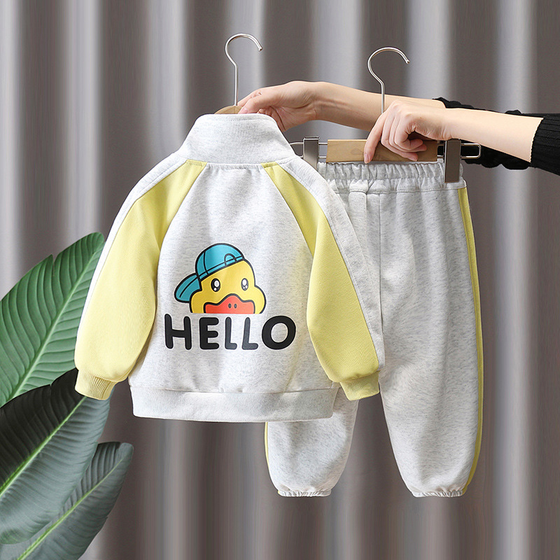 7848 Trajes de primavera para niños, uniformes de béisbol a juego de colores para niños, pantalones de dos piezas, ropa deportiva de celebridades de Internet de primavera y otoño