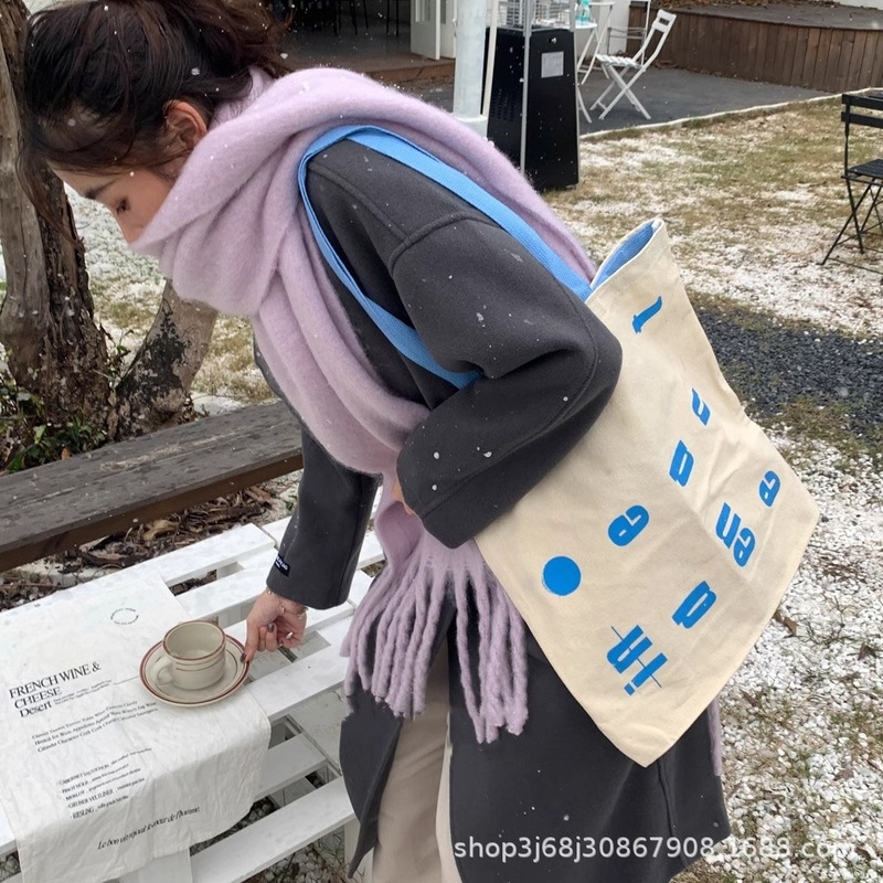 围巾冬季女2025新款薄荷绿色格子羊绒韩系百搭氛围高级感加厚围脖|undefined