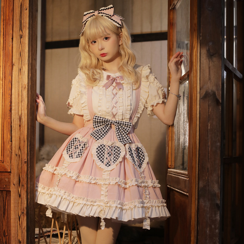 Melocotón melocotón Lolita falda original genuino diario lindo falda Lolita SK suspender falda lo falda