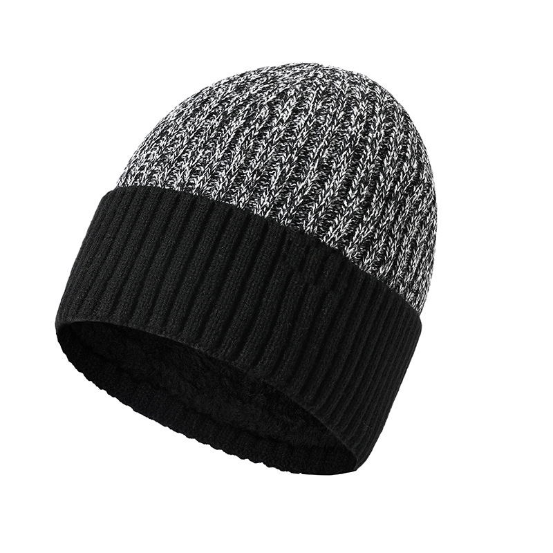 Unisex Herren Winter Doppelstrickmütze Erwachsene Fleece warme Strickmütze_voghion.com