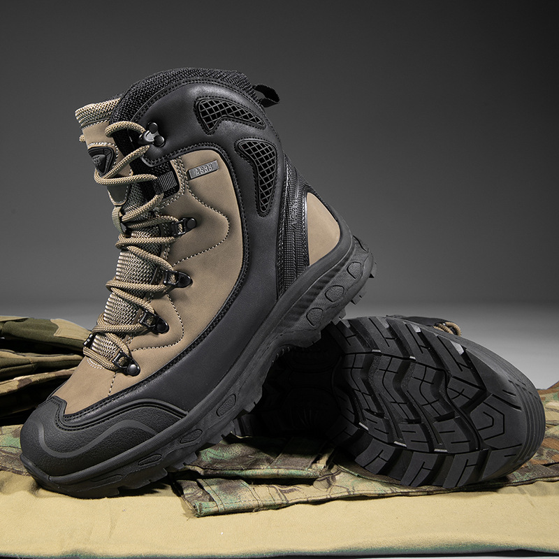 2025 nuevas botas Martin de alta altura transfronterizas zapatos de hombre botas de invierno de gran tamaño botas de montaña al aire libre botas de batalla del desierto