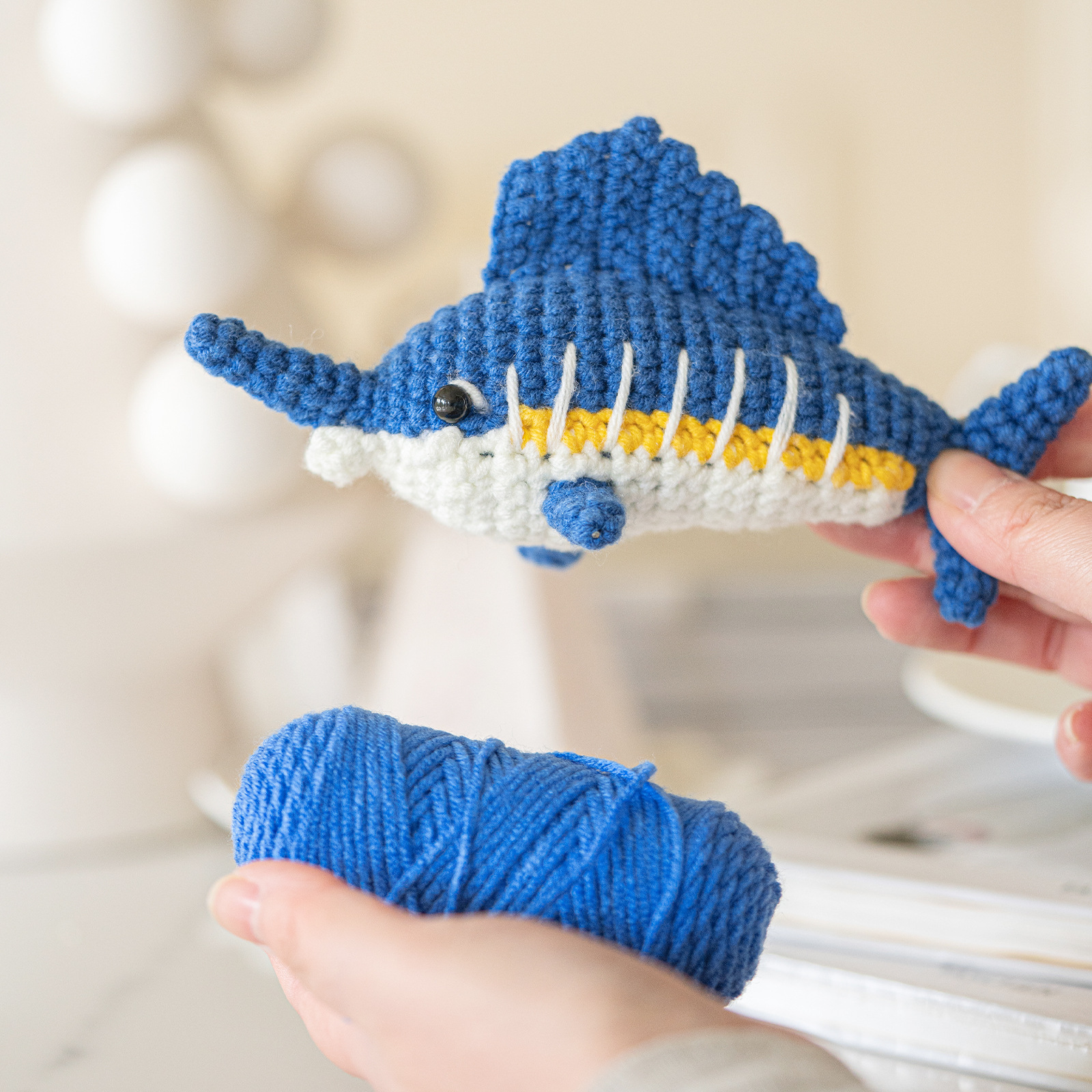 Crochet Kit Sailfish Material Package Doll Handmade Diy Weaving_voghion.com