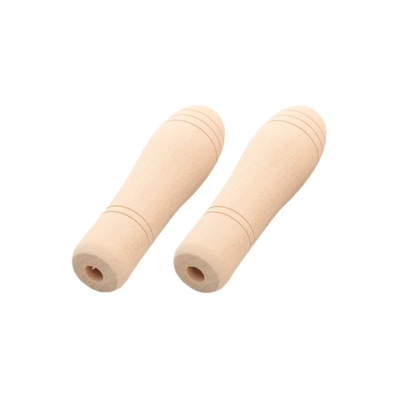 Handle, kitchenware from natural wood with accessories, through hole