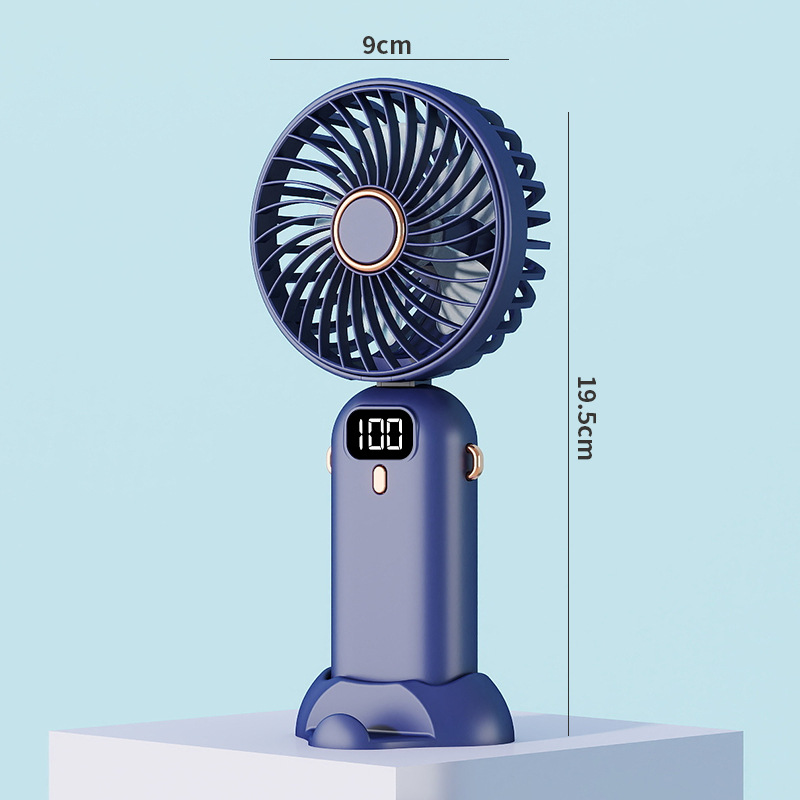  F015 Руночный вентилятор Digital Display - Dark Blue+USB Line+Plug   + $1.42 