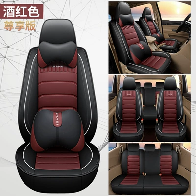 Modelə uyğun (Original) oturacaq örtükləri leather seven-seat special car seat - cys-c-15-wine-red-seven-seat-exclusive-version-split-11