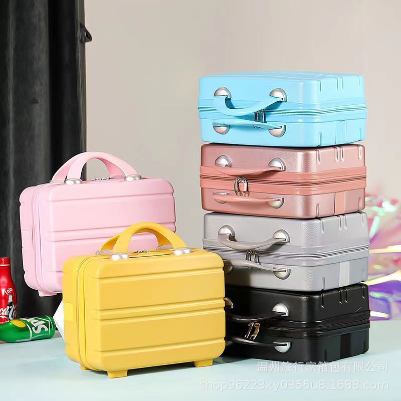 14 pulgadas de equipaje Mini caja cosmética caja de almacenamiento de viaje caja de regalo portátil cosmética bolsa portátil resistente a los arañazos femenino