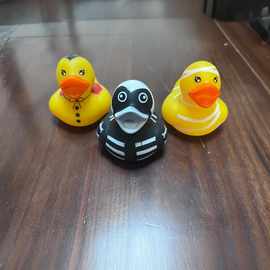 跨境万圣节鸭子捏捏乐戏水玩具6厘米南瓜幽灵搪胶鸭子装饰礼物