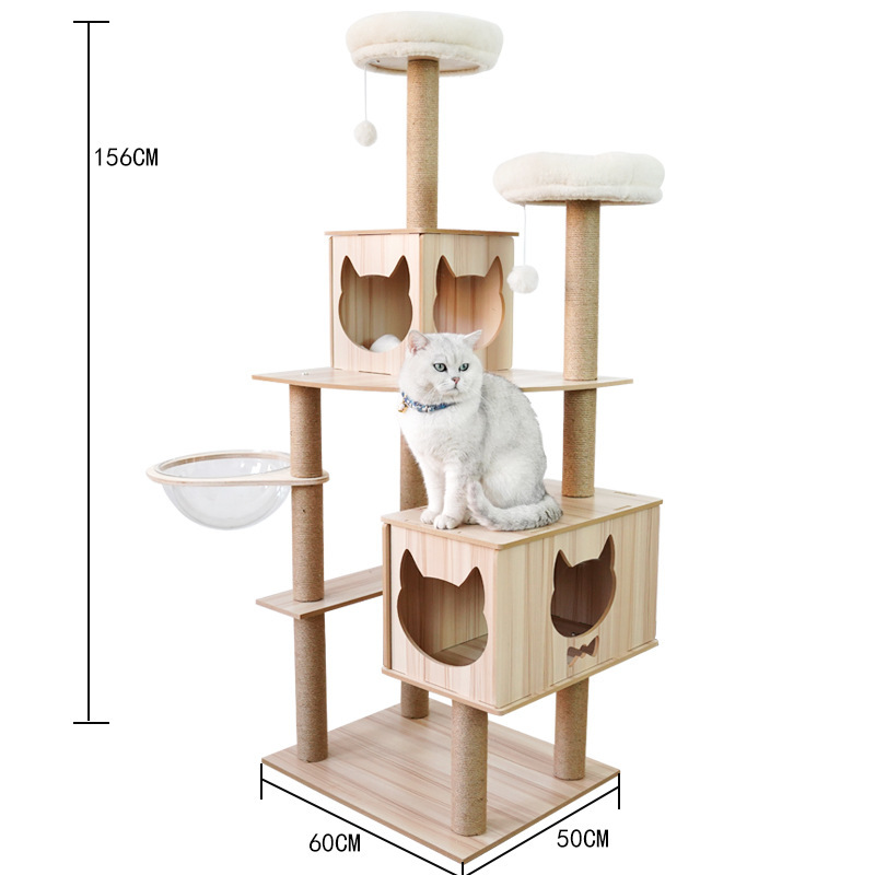 Lefei suministros para mascotas de gran tamaño gato escalada rack gran nido de mascotas cuatro estaciones universal Comercio exterior espacio cápsula gato escalada rack gato nido