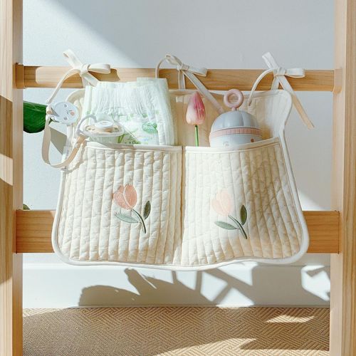 ins Korean crib storage hanging bag stroller bag diaper diaper bottle baby toy storage bag storage bag