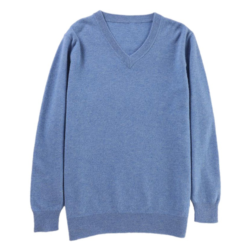Men's Woolen Sweater V-neck Sweater Autumn and Winter Pullover Chicken Heart Collar Youth Casual Business Base Sweater Large Size
