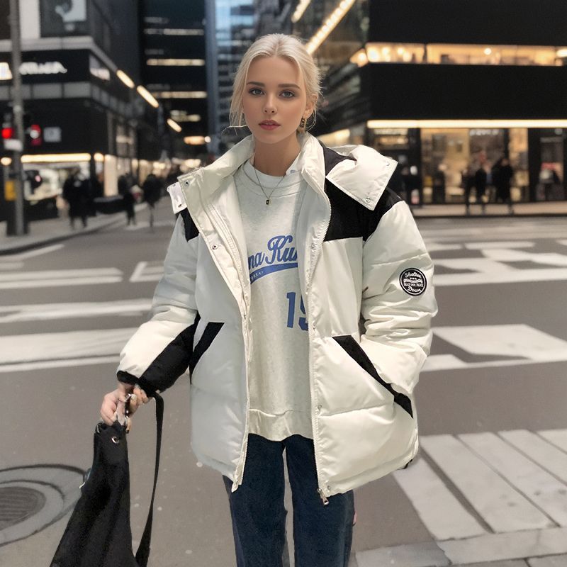 Warme Jacken für Damen sind beliebt bei übergroßen Overalls und locker geschnittenen, baumwollgefütterten Jacken_voghion.com