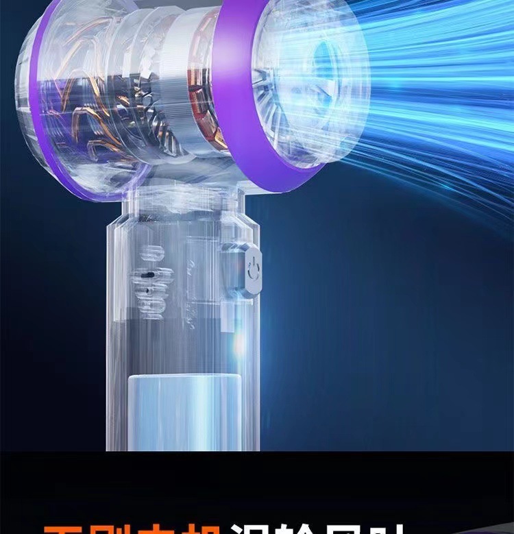 Cross-border new car wireless vacuum cleaner brushless three-speed large suction blowing suction integrated hand-held household dust blower