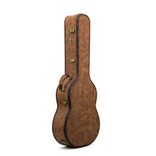 Musical Instrument Case Series Retro Leather Luggage Extra Large Convex Waterproof Acoustic Guitar Lockable Leather Case for Guitar
