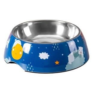 Stainless Steel Dog Bowl Large Capacity Anti-knock Dog Bowl Medium and Large Dog Pet Slow Food Bowl Home Cat Bowl Dog Supplies