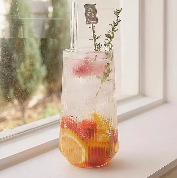 Inswind vidrio delgado ligero taza de frutas taza de café popular en línea taza de agua burbujeante de soda taza de bebida fría taza de agua