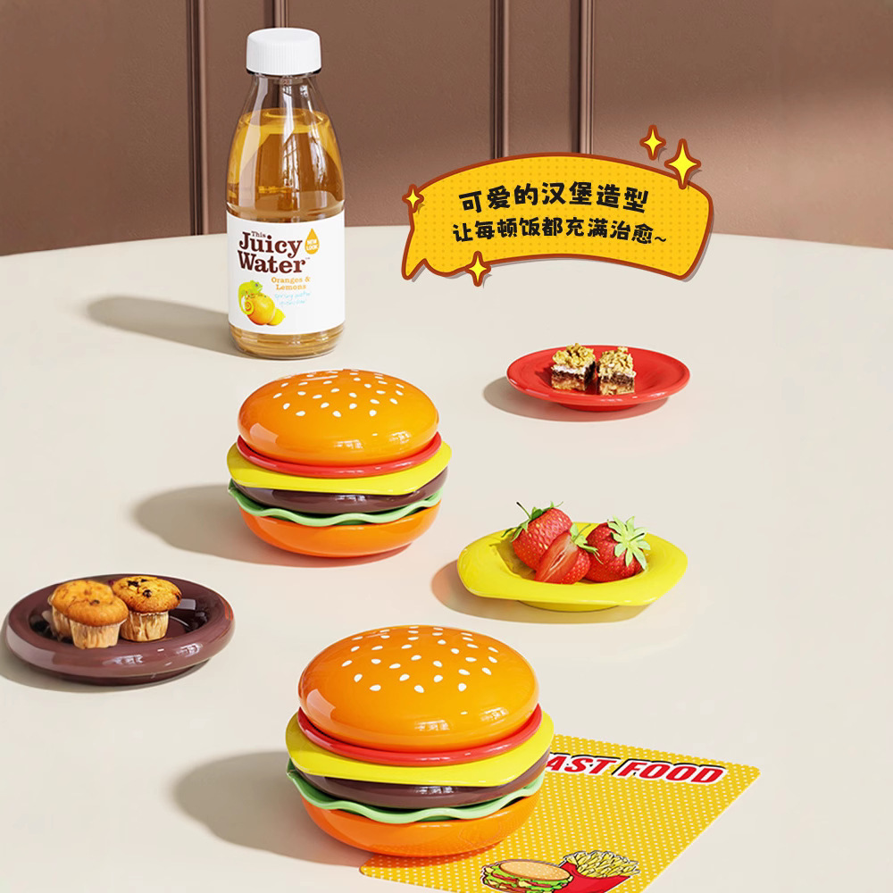 Juego de Platos y Tazones de Hamburguesa de Plástico para Cocina y Comedor image 2