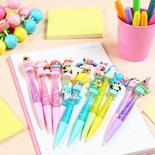 创意流沙转转中性笔高颜值减压旋转陀螺笔卡通转转乐学生碳素水笔