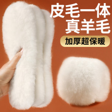 足迹优品 保暖鞋垫男士女加绒加厚吸汗纯羊毛防臭秋冬棉鞋冬季