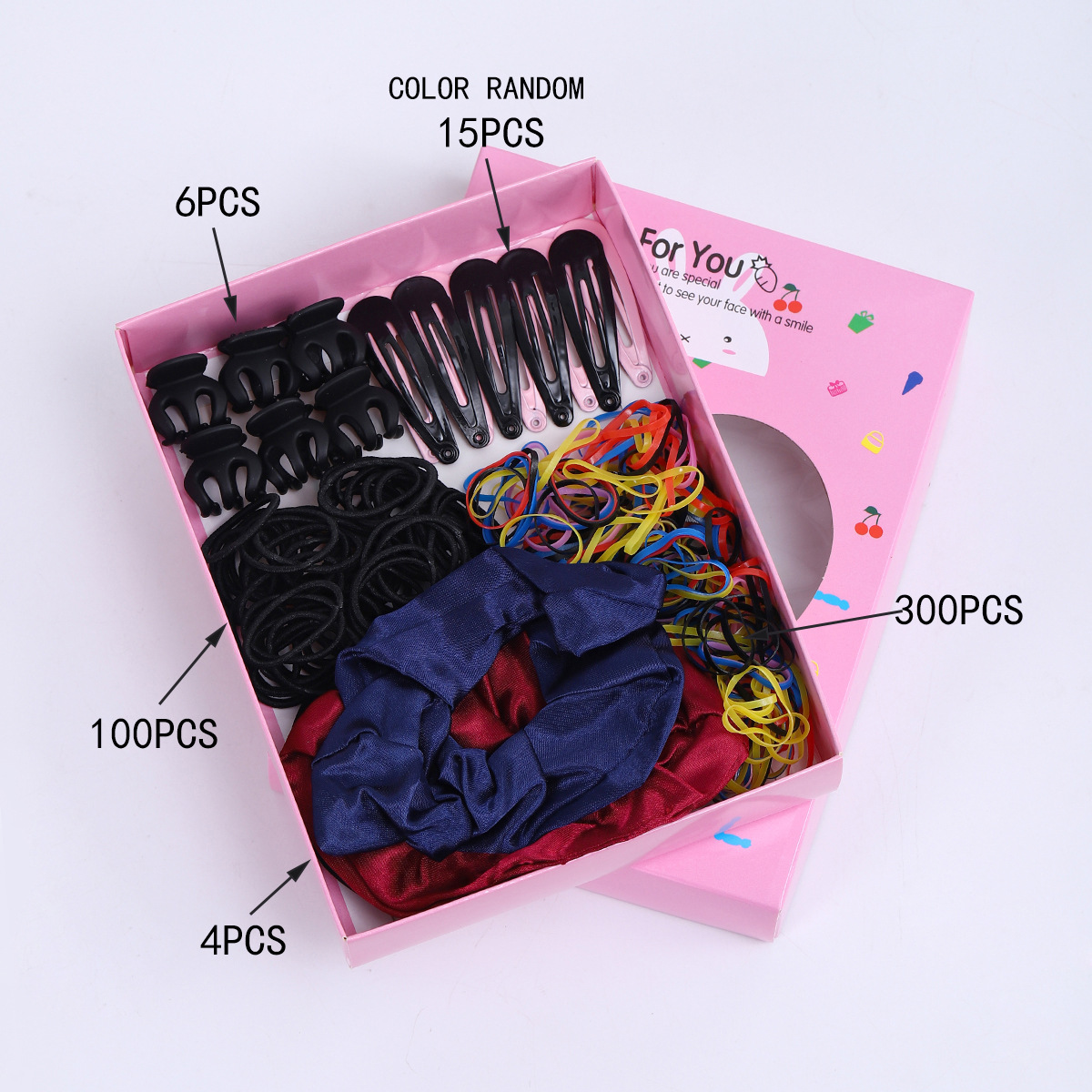Joyas infantiles nuevas tarjetas de cabello princesa cabello cuerda de cabello bebé caja de regalo para niñas clip de borde coreano conjunto de joyería para el cabello