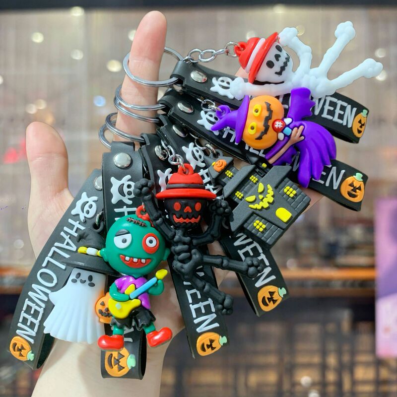 2026 New Cross-Border Halloween Series Ghost Pumpkin Keychain Small Pendant Funny Skull PVC Soft Rubber 2026 New Cross-Border Halloween Series Ghost Pumpkin Keychain Small Pendant Funny Skull PVC Soft Rubber