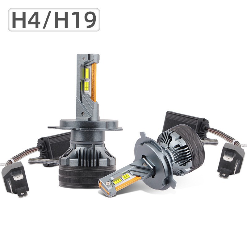 Q7 tres tubos de cobre del automóvil LED delantero H7 luz blanca 180W luz alta y baja ultra brillante H11 luz láser delantera