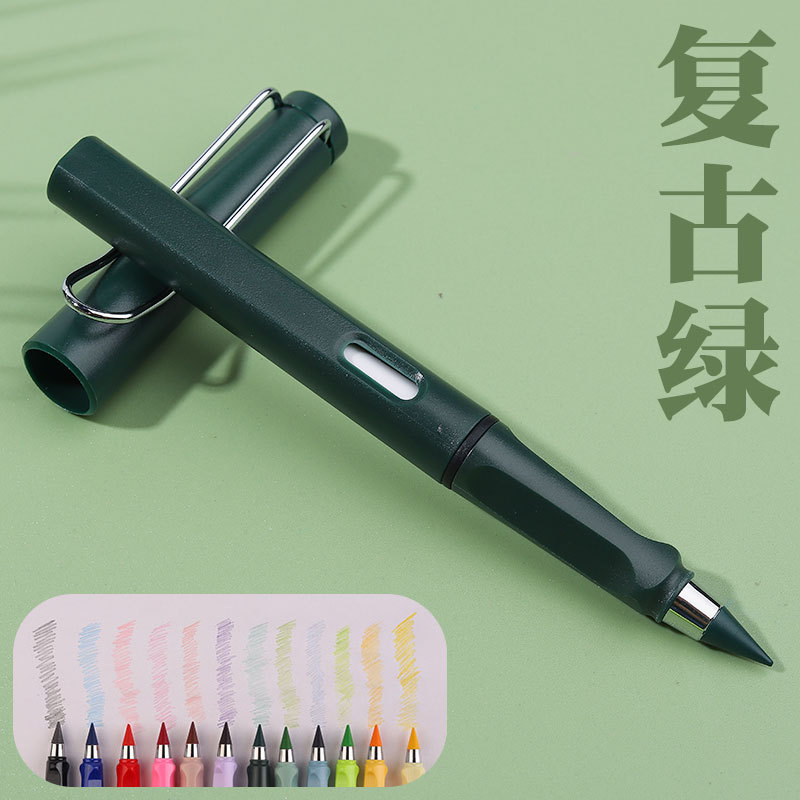 Puntas de lápices de colores eternas de alta tecnología al por mayor, duraderas y resistentes a roturas, no requieren afilado, lápices ergonómicos para estudiantes.