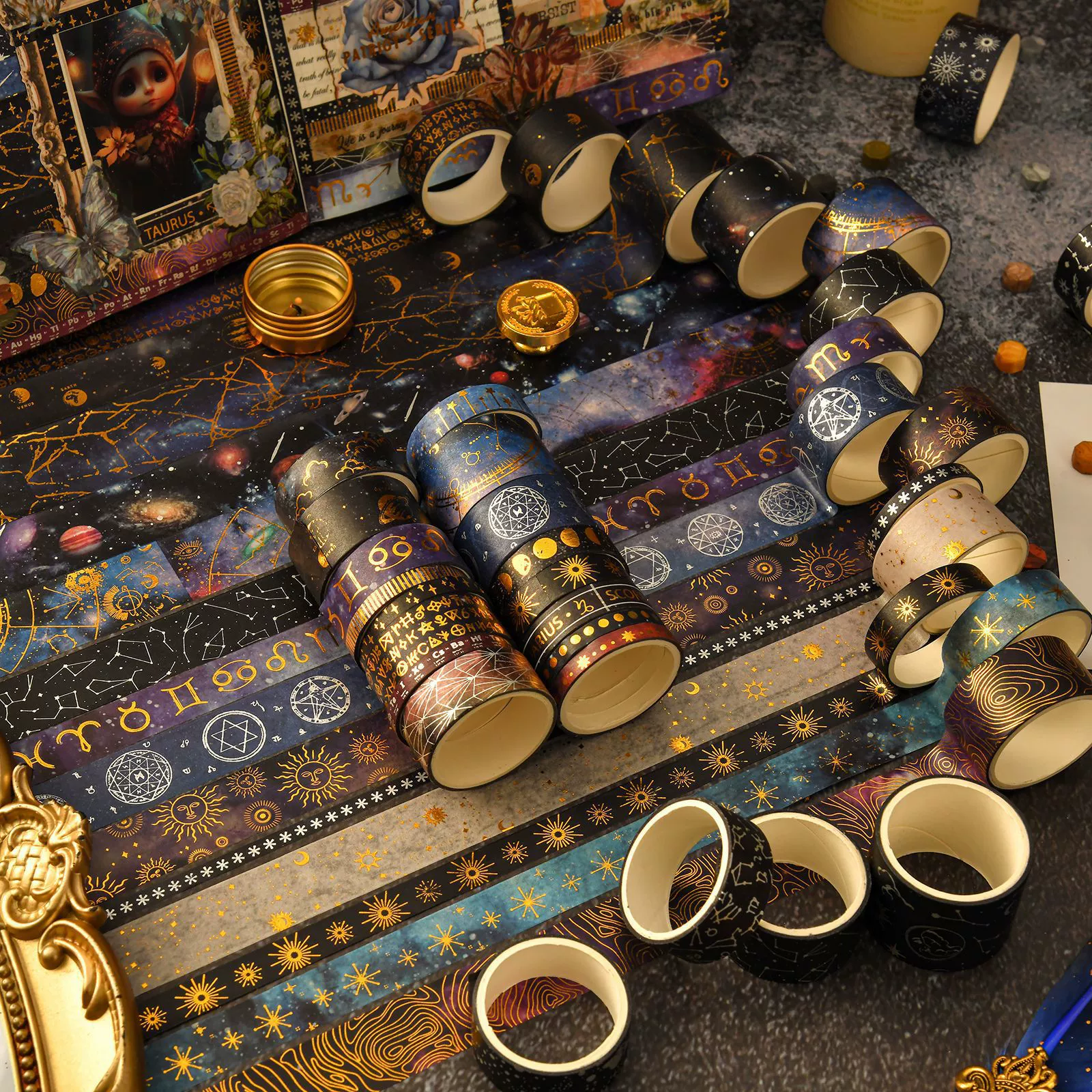 SDRT240316 Космическая межзвездная серия и бумажная лента 36 рулонов трансграничных продуктов Звездная тема