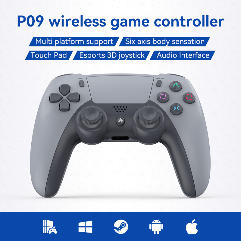 新しいプライベートモデル P4 ゲームコントローラー 6 軸体性感覚デュアル振動ワイヤレス Bluetooth ゲーム ps3 コントローラー pc コンピュータプロ|undefined