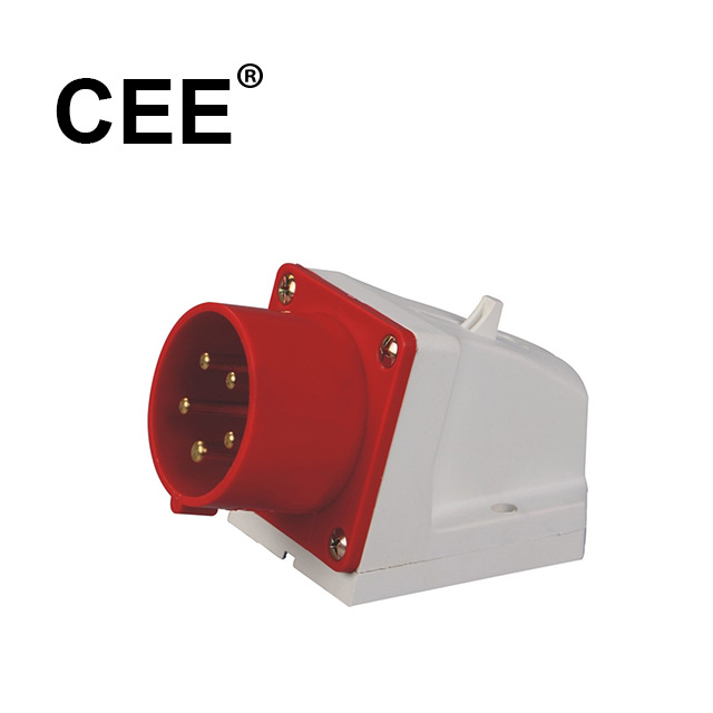 CEE-515/525墙壁式工业插头16A 32A 220-380V IP44 红色 CE认证
