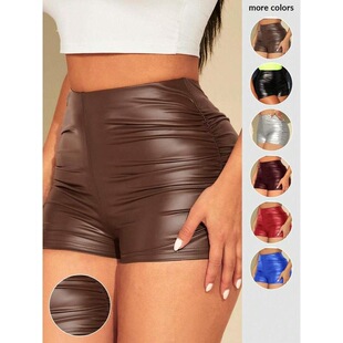 W 67376 Women's Shiny Leather Shorts ����Ƥ��ѝ �W���羳