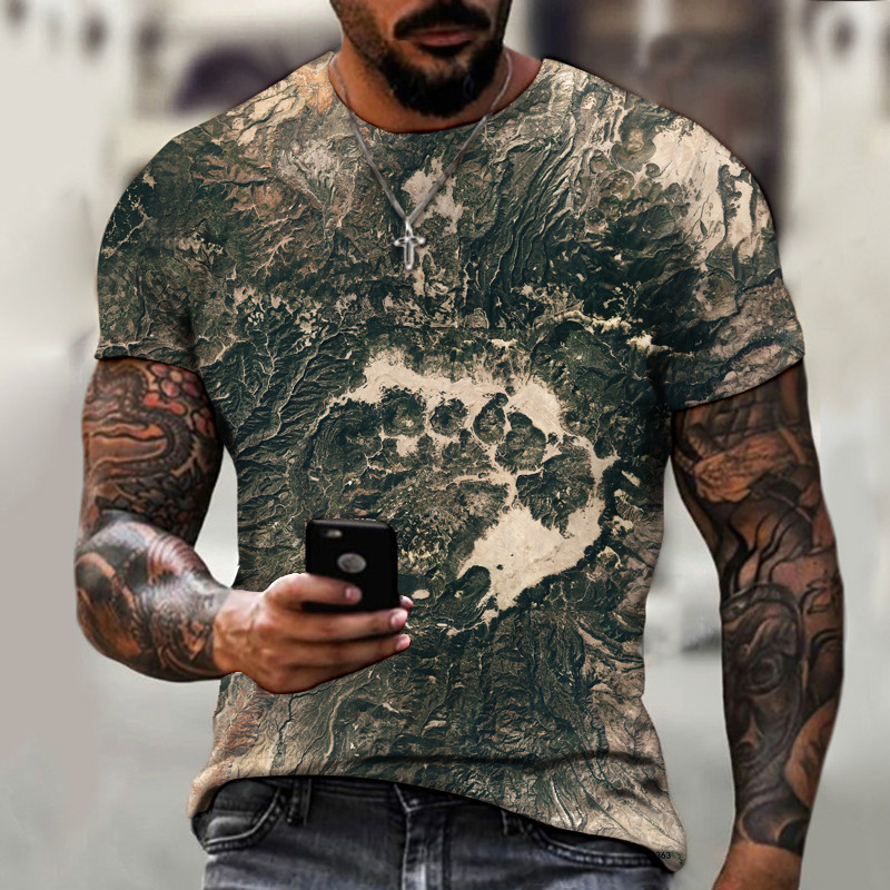 American Brazil Russian Hot Selling Men's T-Shirt Oversized Retro 3D Printing Fashion Casual Sports Personality