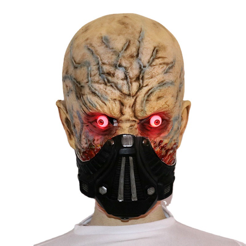 Novelty & Special Use Glowing mask Halloween horror zombie headgear cosplay funny costume tricky scary scene props_voghion.com