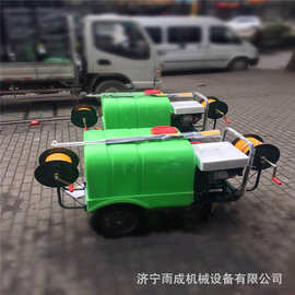 手推式打药车视频  轮式打药机价格 手拉启动喷药车图片手动喷药
