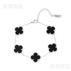 15MM ハイバージョン四つ葉のクローバー 18K ゴールドメッキ両面マザーオブパール四つ葉のクローバーブレスレットネックレスリングイヤリングセット
