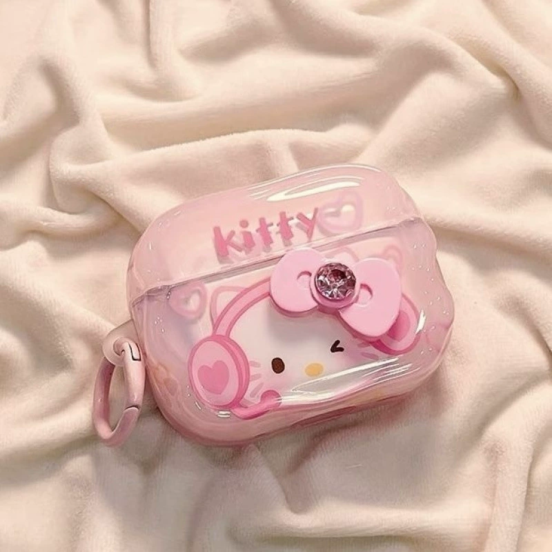 ∅Cute kitty cat suitable for AirPods 1/2 protective cover AirPods 4th generation Apple earphone cover Kitty