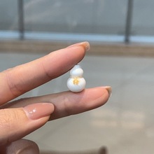 牛骨小葫芦文玩饰品配件直通隔珠手持项链手绳佛珠饰品配饰