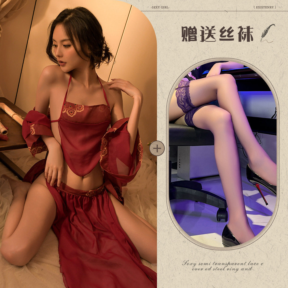 Hanfu 247+검은 스타킹