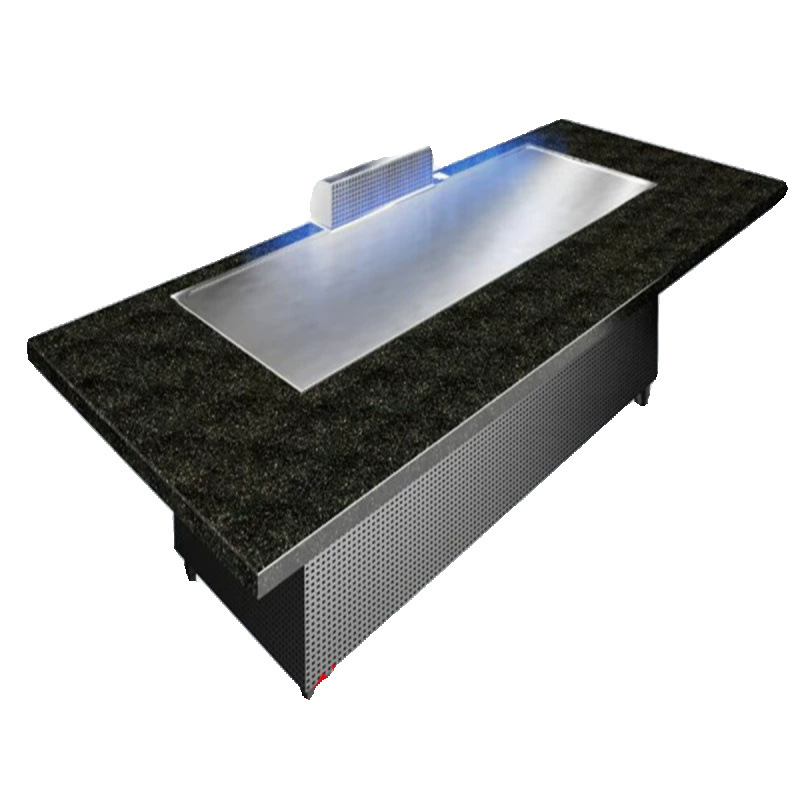 Equipo de cocción de placa de hierro horno de calentamiento eléctrico de gas comercial electromagnético estilo japonés gran hogar sin humo auto-purificación filete