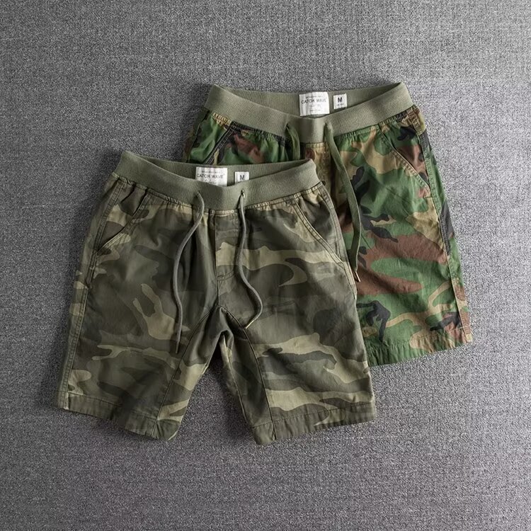 Claw Pants Quick-drying Camouflage Japanese Style Retro Trendy Brand Pure Cotton Casual Pants Short Pants for Outdoor Hiking Anti-mosquito
